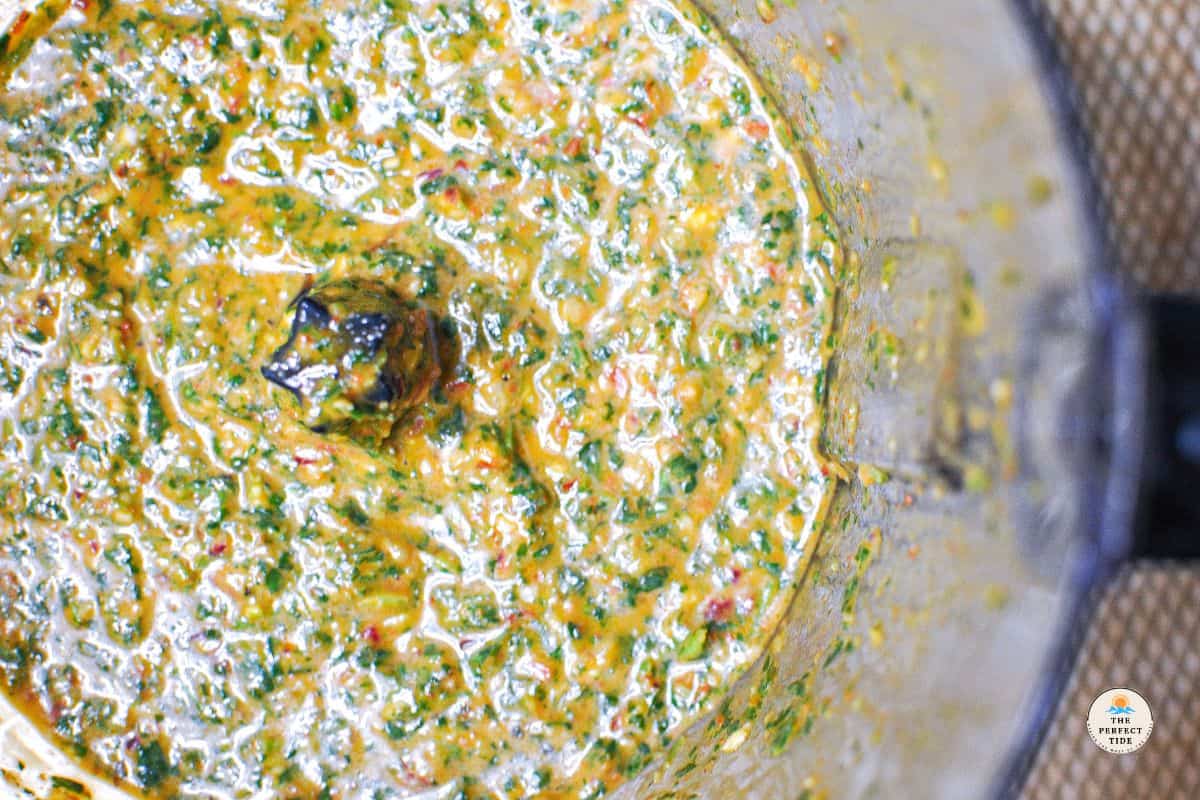 chimichurri sauce in food processor