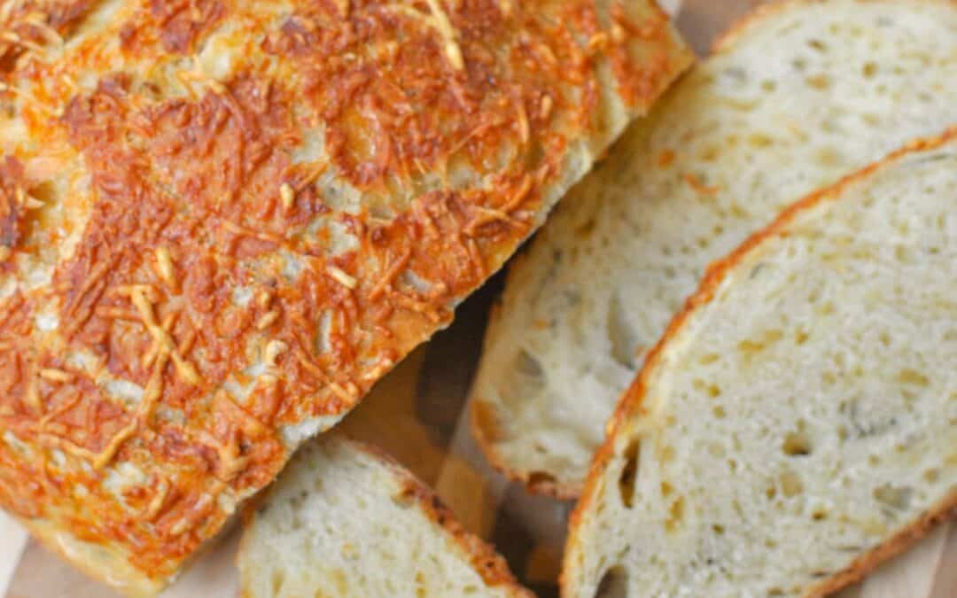 No-Knead Rosemary Parmesan Bread (Dutch Oven)