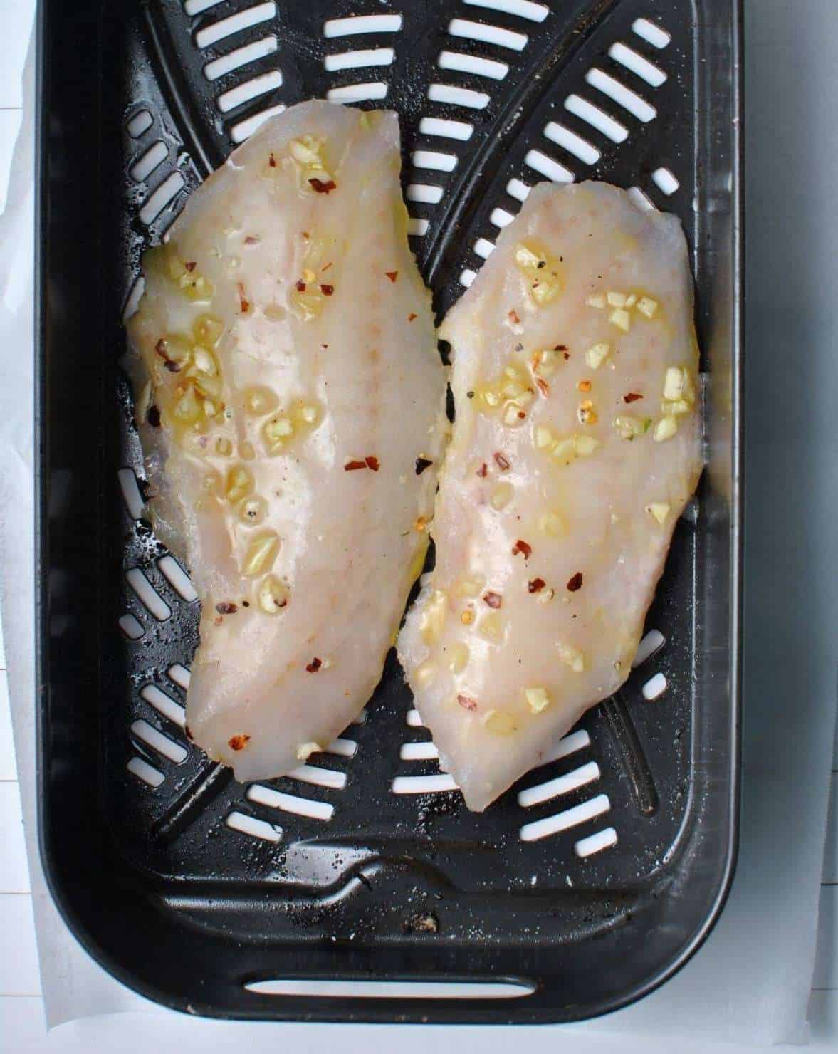 frozen fish in air fryer with spices