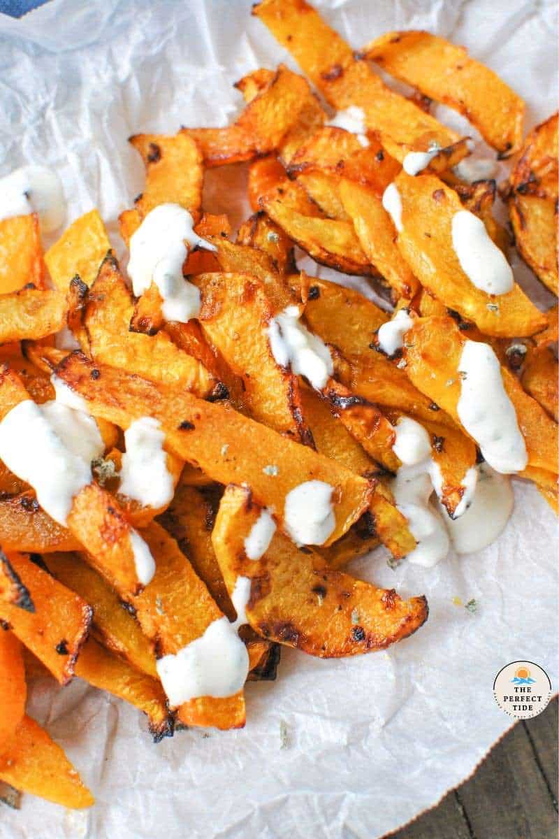 Butternut Squash Fries Air Fryer (with sauce) The Perfect Tide