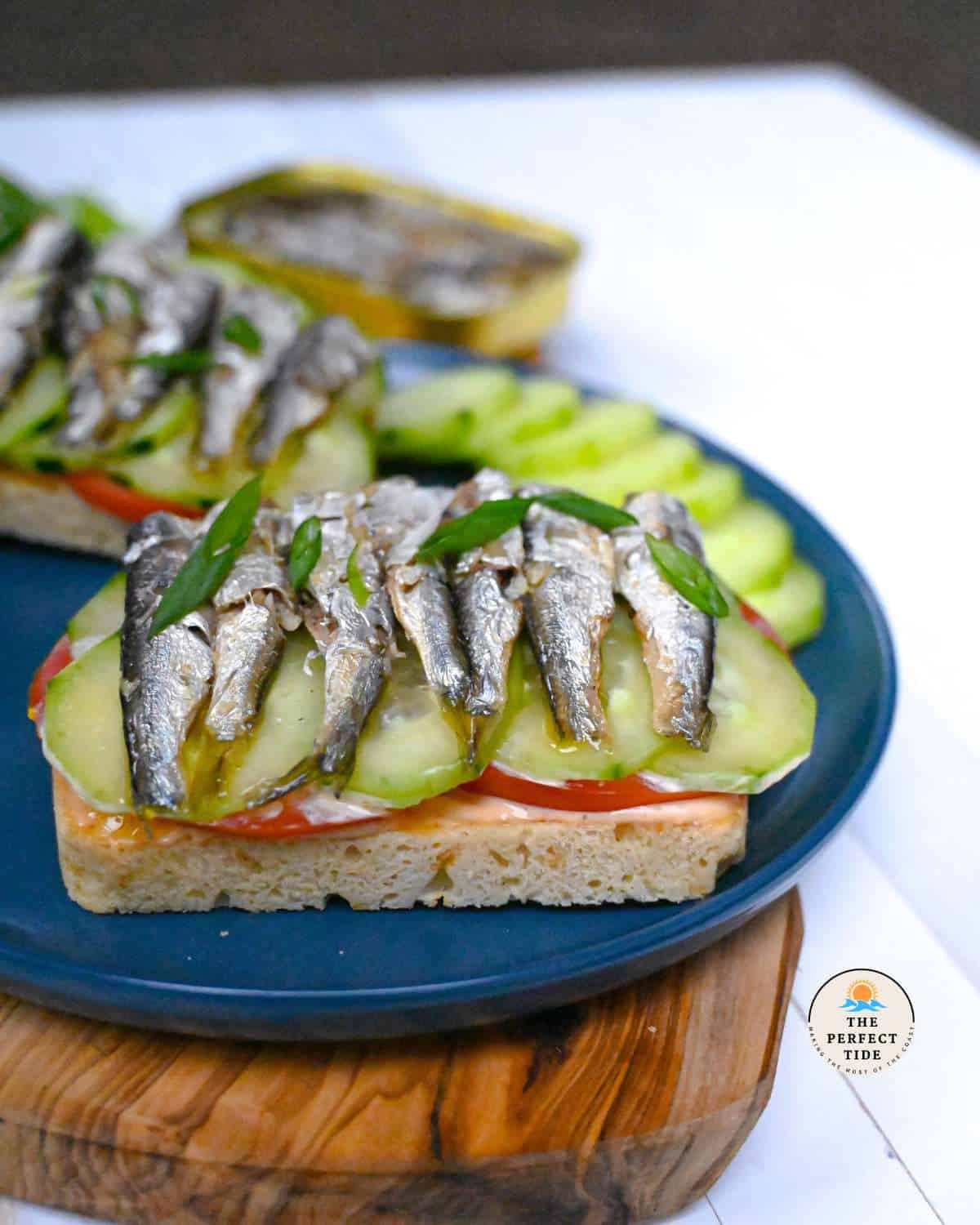 sardine sandwich with fresh ingredients