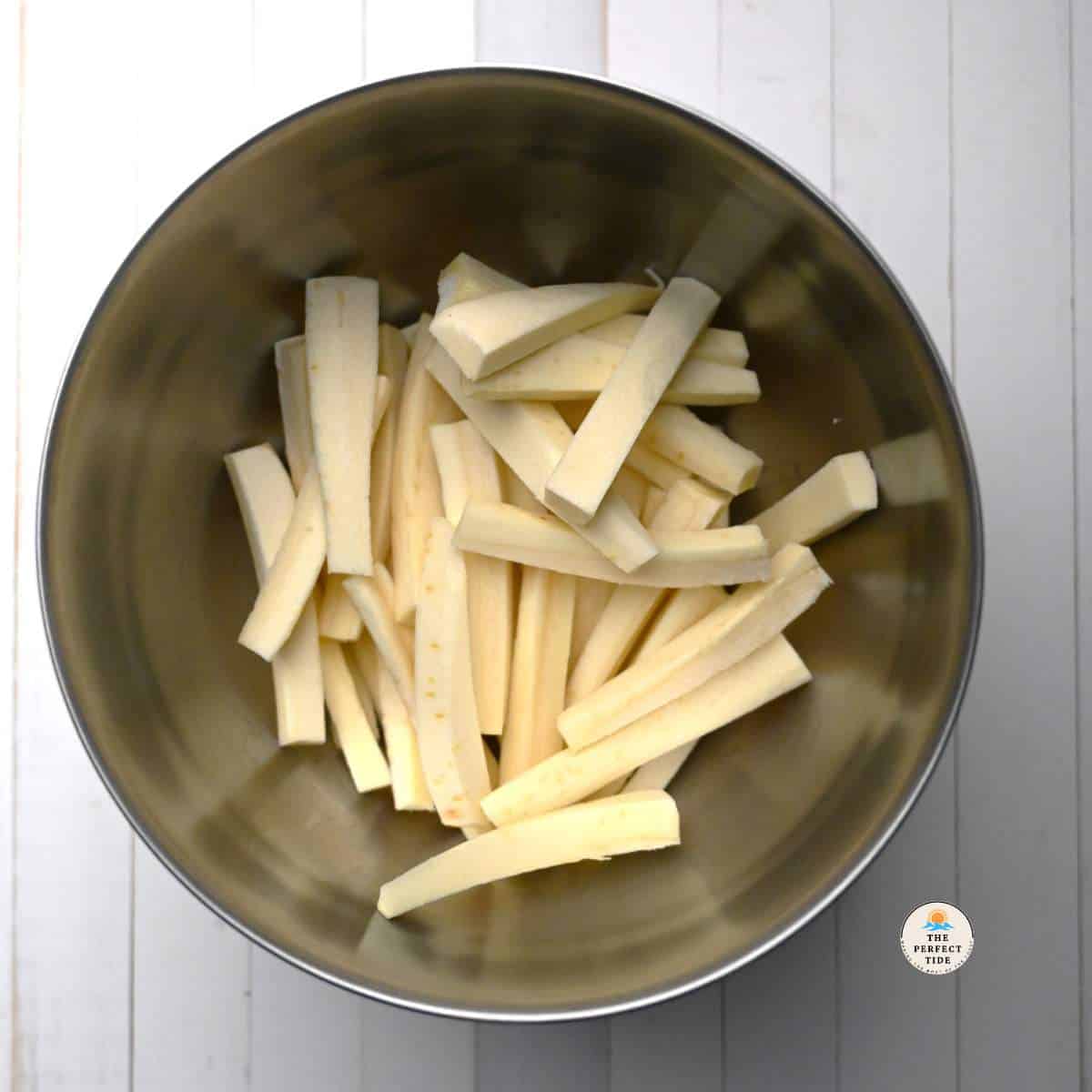 how to make air fryer parsnips step 2